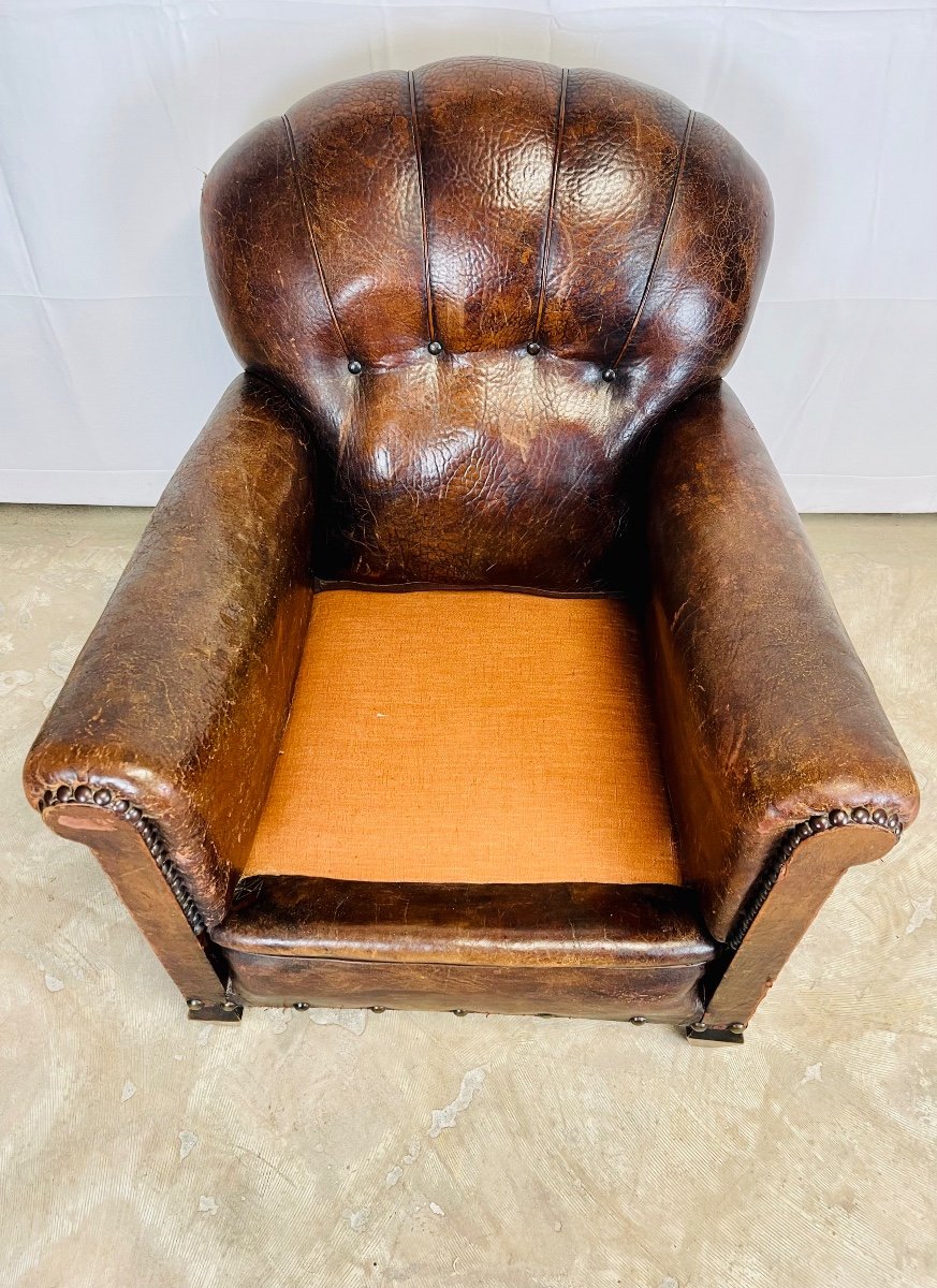 Fauteuil Club En Cuir -photo-2